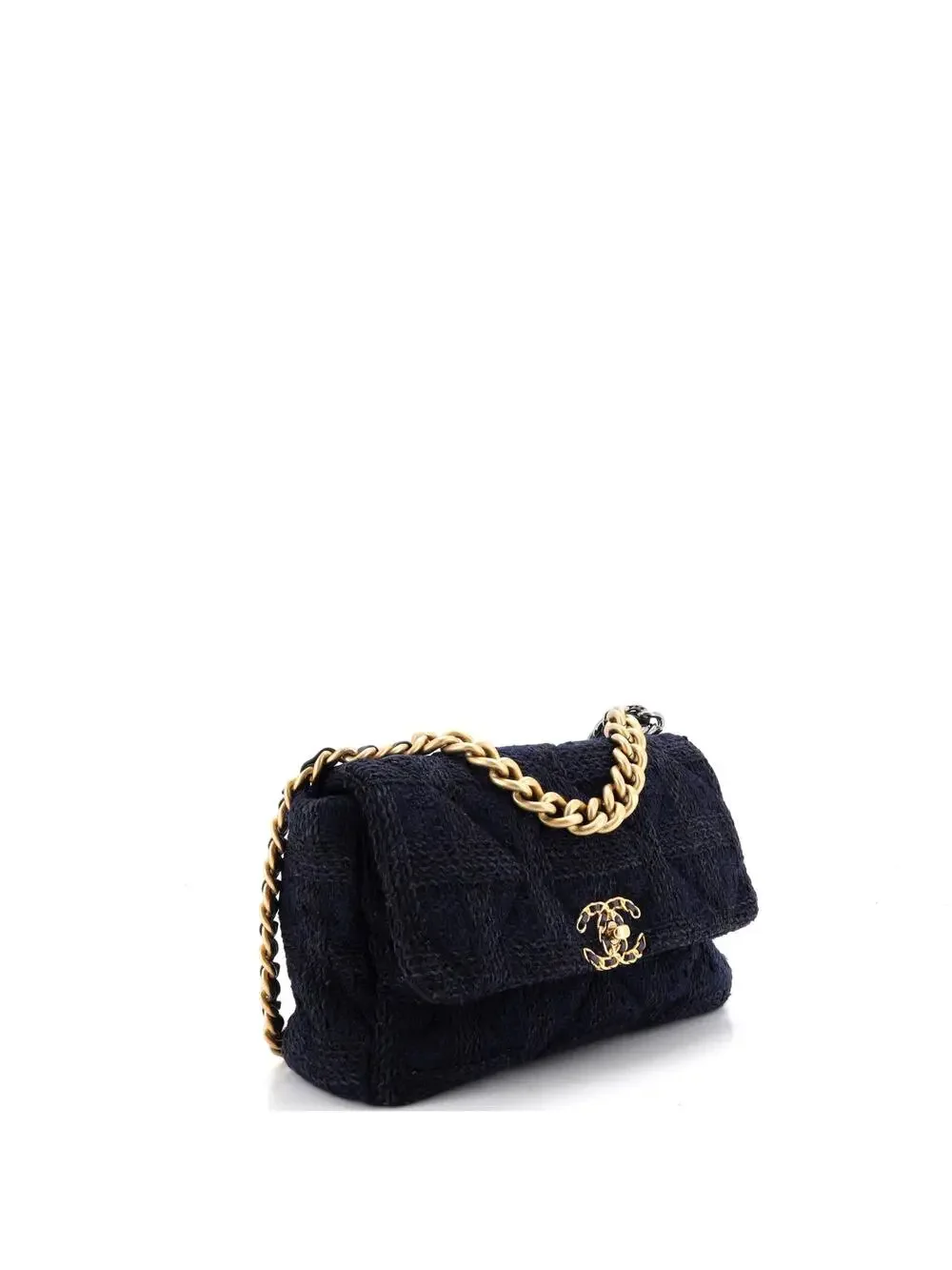 Chanel 19 Flap Bag Quilted Tweed Large #254473C47B